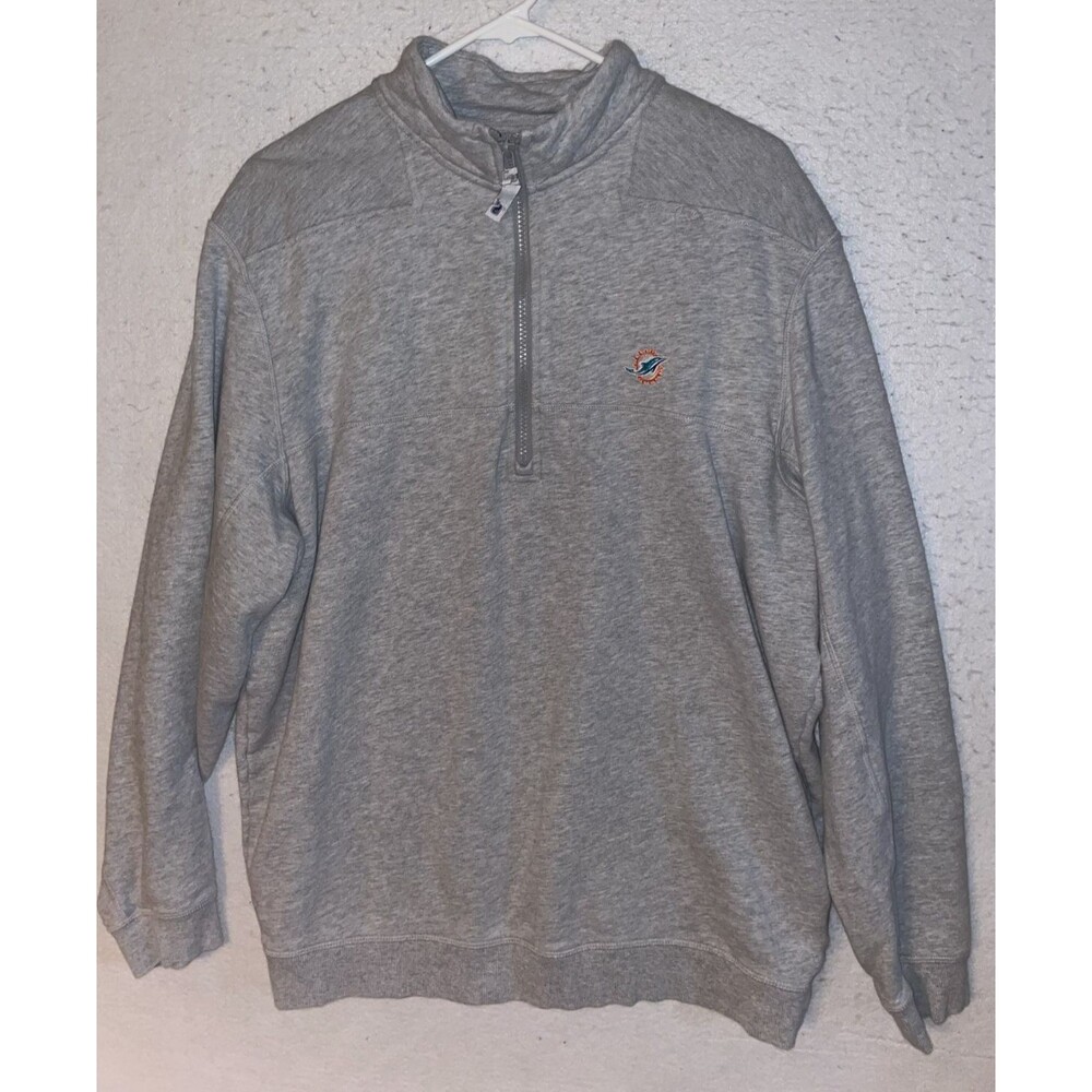 Miami Dolphins Mens L 1/4 Zip NFL Football Vineyard Vines Sweatshirt Pullover